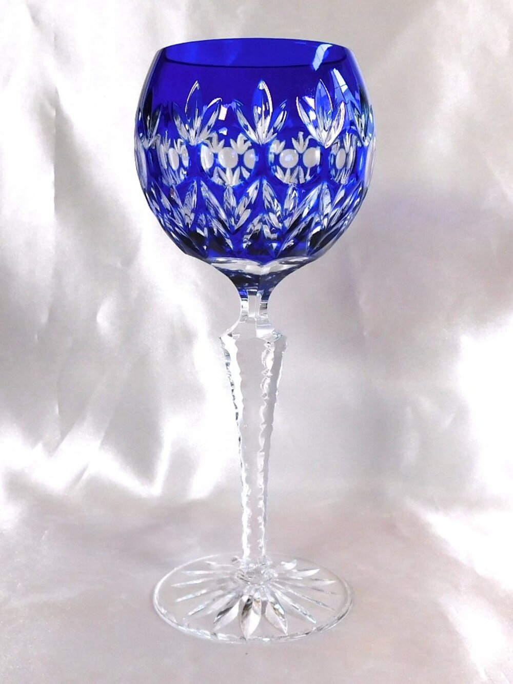 Blue Cut to Clear Stemware # 23912
